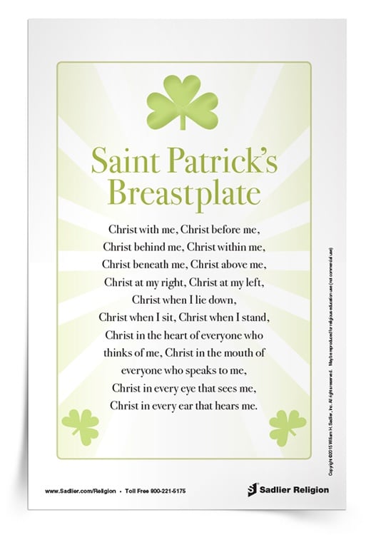 Saint Patrick s Breastplate Prayer Card Sadlier Religion Saint Patrick s Breastplate Prayer Card Sadlier Religion