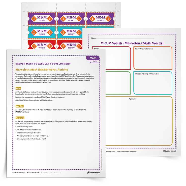 Marvelous Math Words Activity | Sadlier School