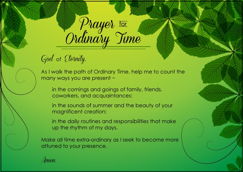 Prayer For Ordinary Time Prayer Card | Sadlier Religion