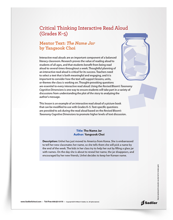 Critical-Thinking-Interactive-Read-Aloud-The-Name-Jar