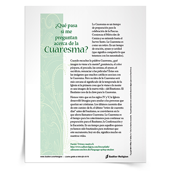 Y si me preguntan sobre la Cuaresma