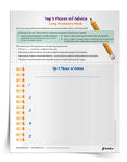 <em>Top Five Pieces of Advice Using Vocabulary Words</em> Activity