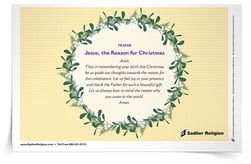 Jesus, the Reason for Christmas Prayer Card Jesus, the Reason for Christmas Prayer Card