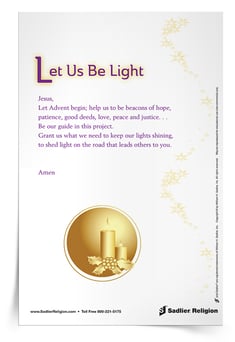 Let Us Be Light Prayer Card Let Us Be Light Prayer Card