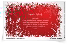 Prayer for the Family Prayer Card Prayer for the Family Prayer Card