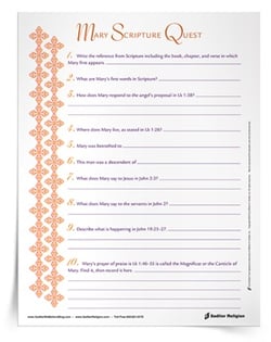 mary scripture quest activity sadlier religion