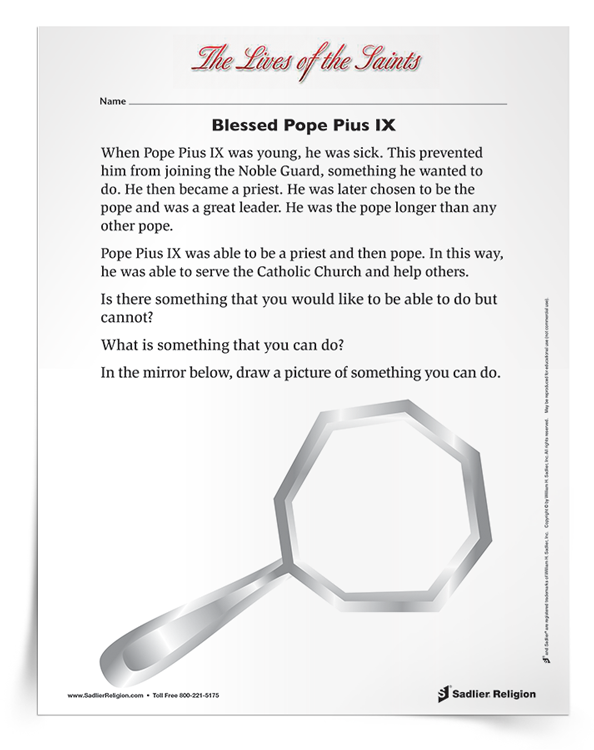 blessed-pope-pius-IX-activity-download