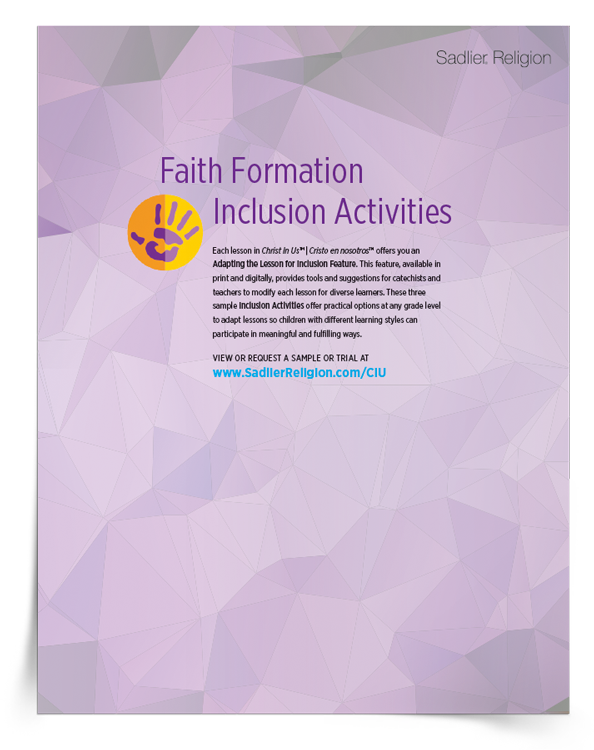 Faith Formation Inclusion Activities