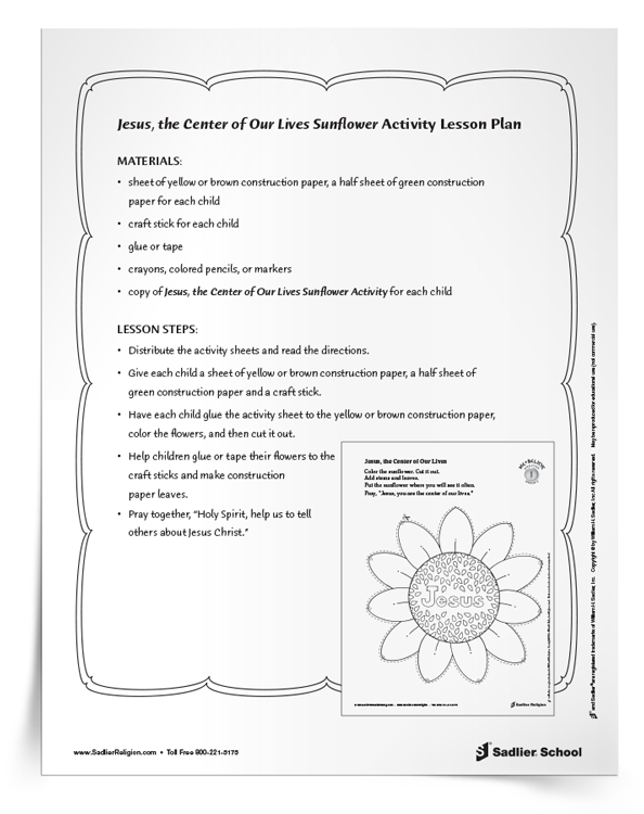 Jesus-the-Center-of-Our- Lives-Sunflower-Activity