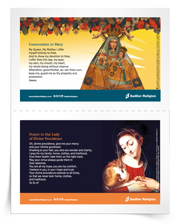 Marian Devotions Prayer Cards