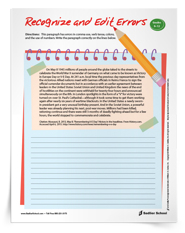 Remembering-V-E-Day-Recognize-and-Edit-Errors-Worksheets-Download