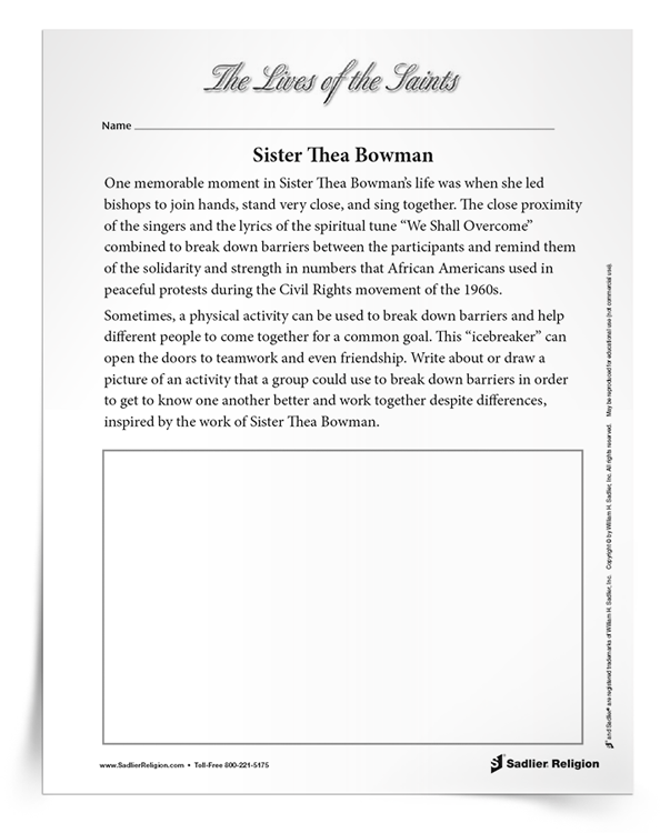 Download-an-activity-to-inspire-children-in-the-intermediate-grades-to-unite-people-and-break-down-barriers-like-Sister-Thea-Bowman