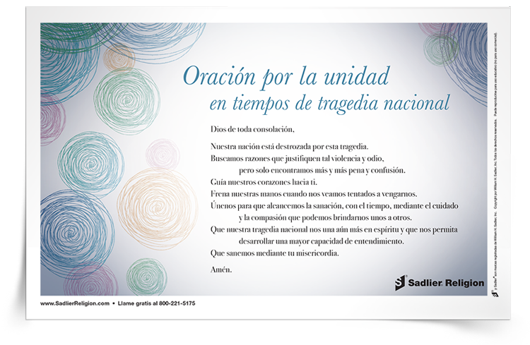 Oracion por la unidad en tiempos de tragedia nacional