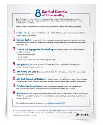 8-Essential-Elements-of-Close-Reading-Tip-Sheet