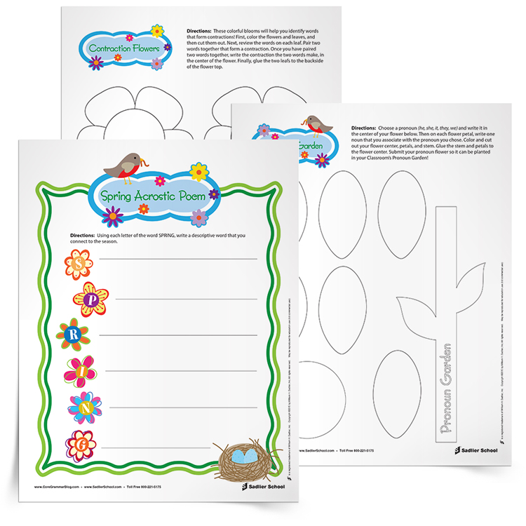 Springtime-Grammar-and-Writing-Activities