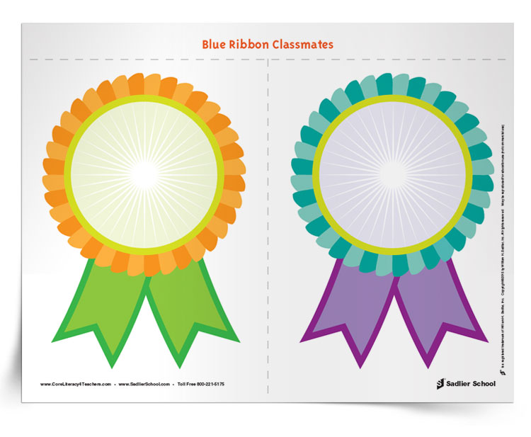 Blue-Ribbon-Classmates-Writing-Activity
