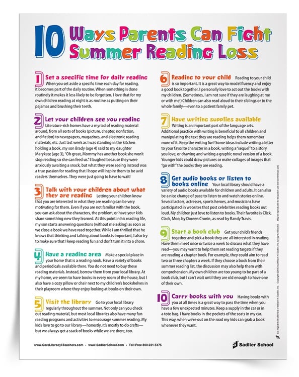 10-Ways-Parents-Can-Fight-Summer-Reading-Loss-Tip-Sheet