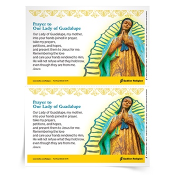Prayer to Our Lady of Guadalupe Prayer Card