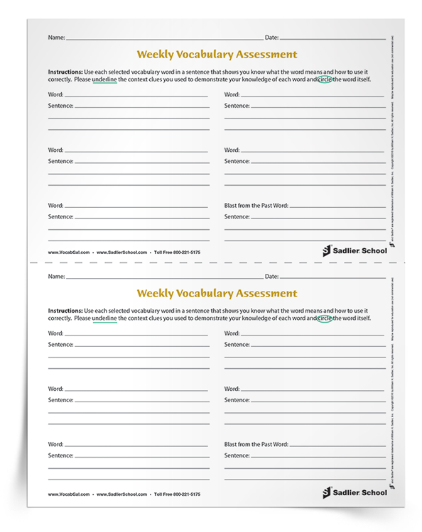 Differentiated-Weekly-Vocabulary-Assessment-Handout