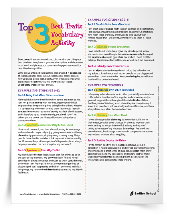 Top-3-Best-Traits-Vocabulary-Activity