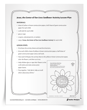 Jesus-the-Center-of-Our- Lives-Sunflower-Activity
